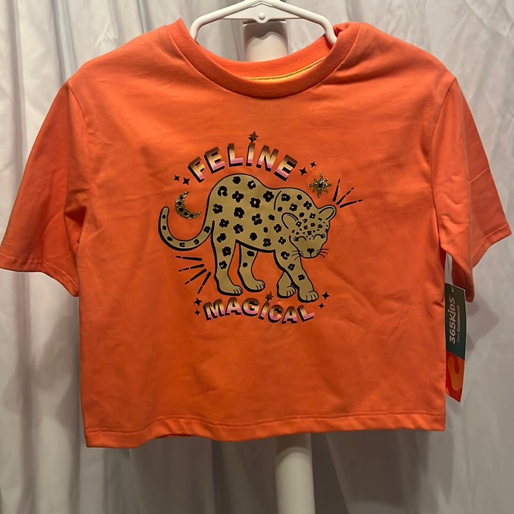 Coral Feline Magical Crop Top